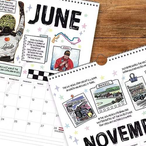 🔥LAST DAY 49% OFF - 🏎️📅F1 Scrapbook Race Calendar 2026 — The Ultimate Fan’s Race-Ready Wall Calendar