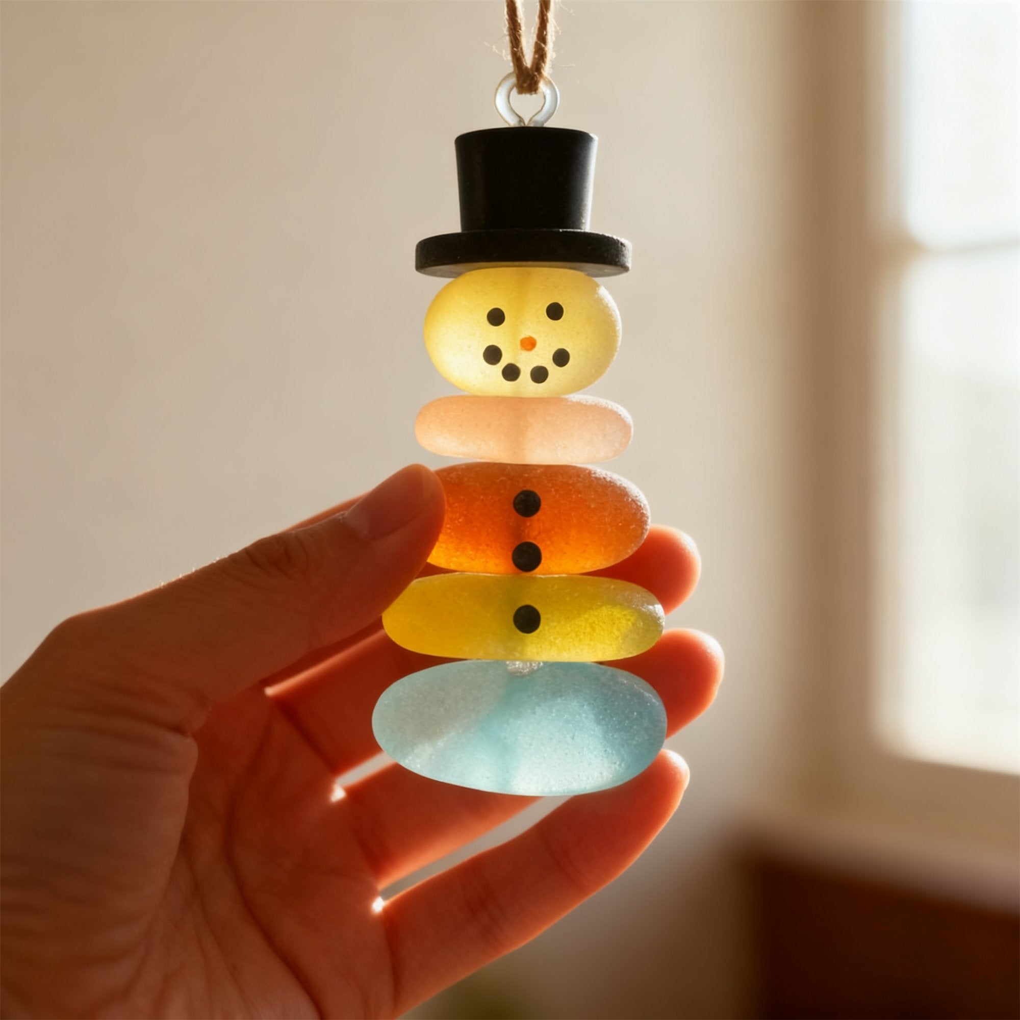 🔥Last Day 49% OFF -🌊Handmade Sea Glass Christmas Ornament