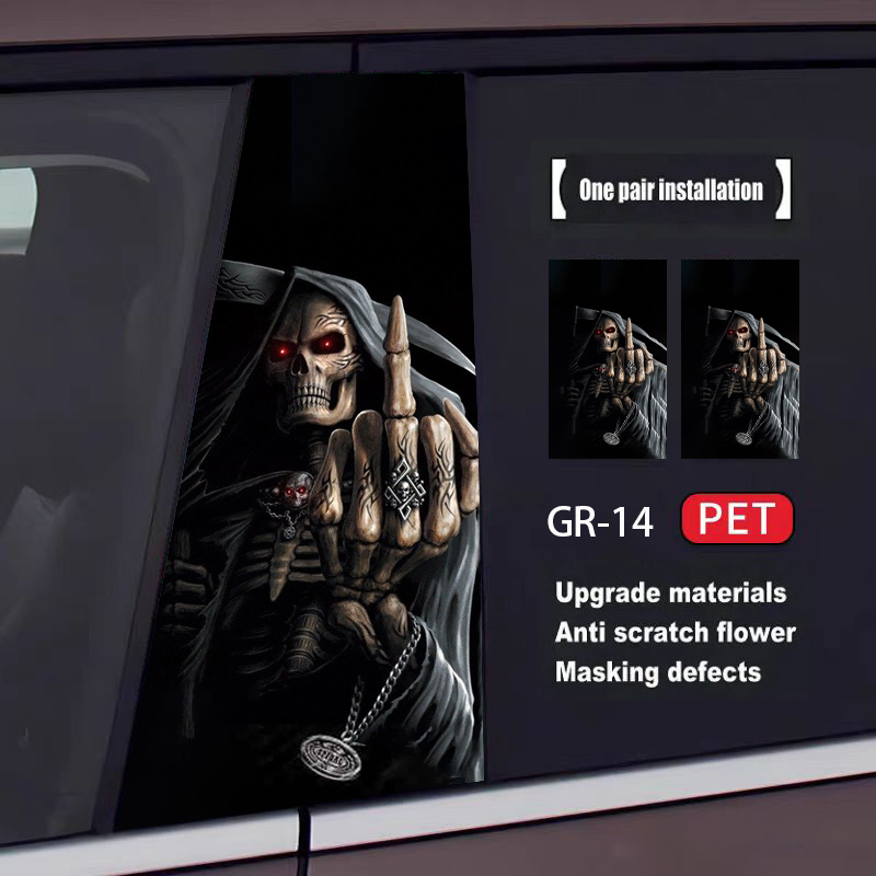 Skull Series Car Door Sticker(2pcs)