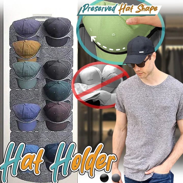 Hanging Multi-Pocket Hat Organizer Holder