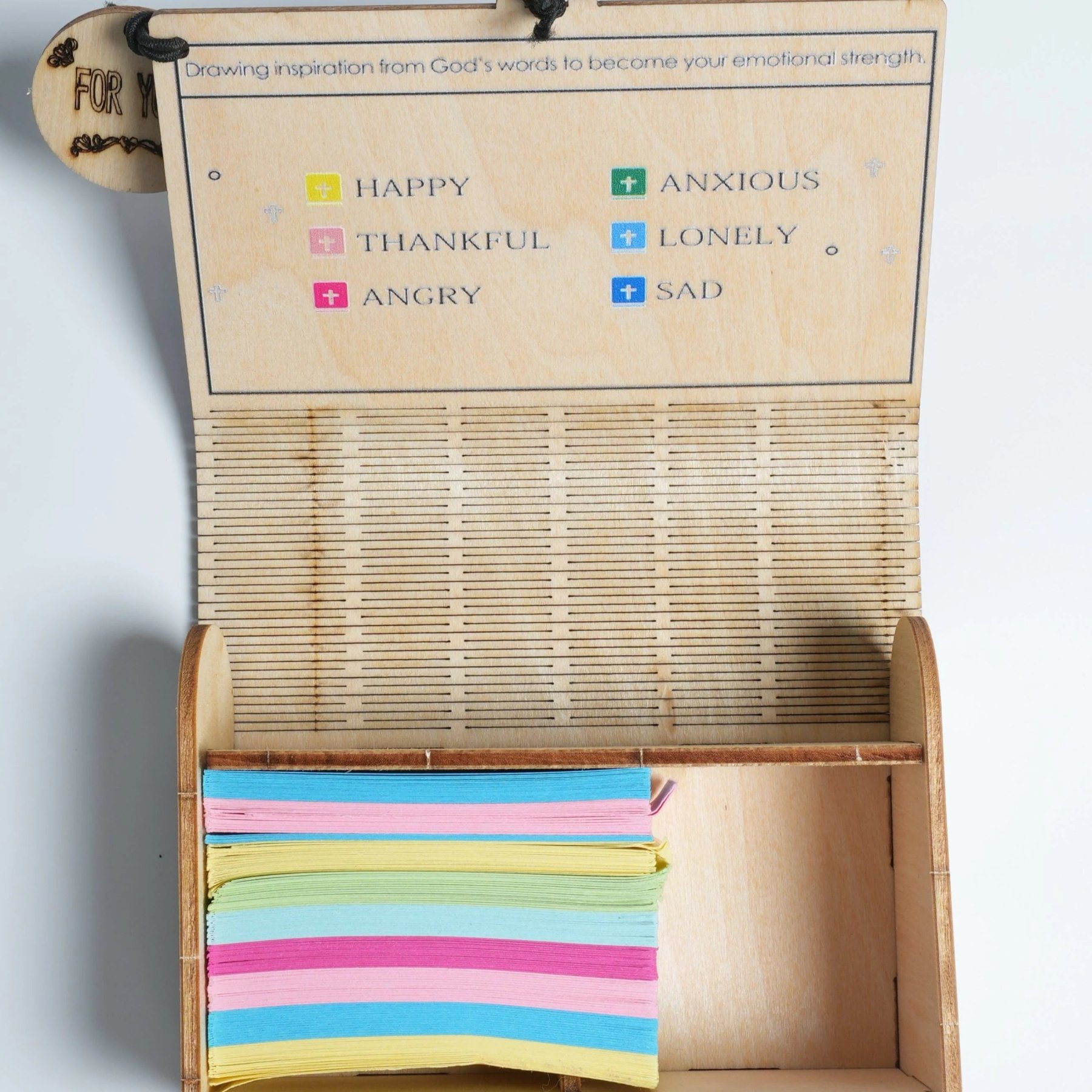 🔥HOT SALE - 49% OFF🔥 - ✝️Handmade Wooden Bible Verses Box - Daily Bible Verses (🎁 A Reminder of God's Words💖)