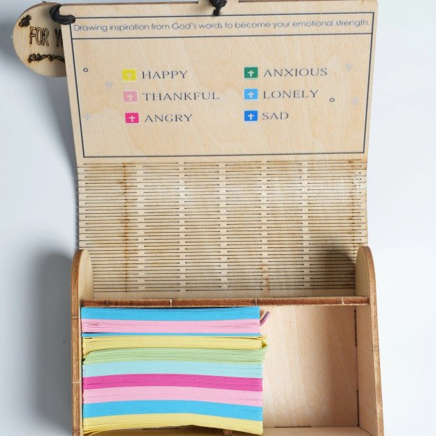 🔥HOT SALE - 49% OFF🔥 - ✝️Handmade Wooden Bible Verses Box - Daily Bible Verses (🎁 A Reminder of God's Words💖)