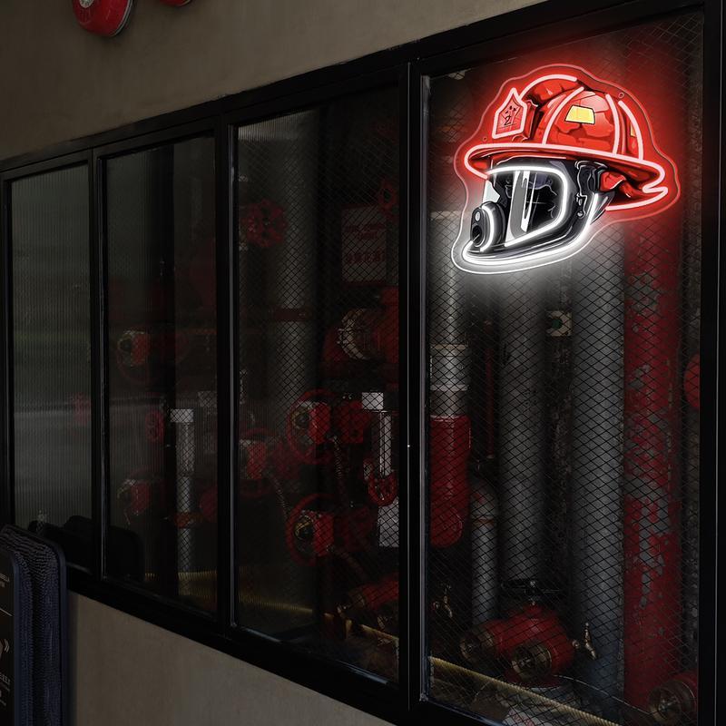 🧑‍🚒Firefighter Helmet Neon Sign🎁