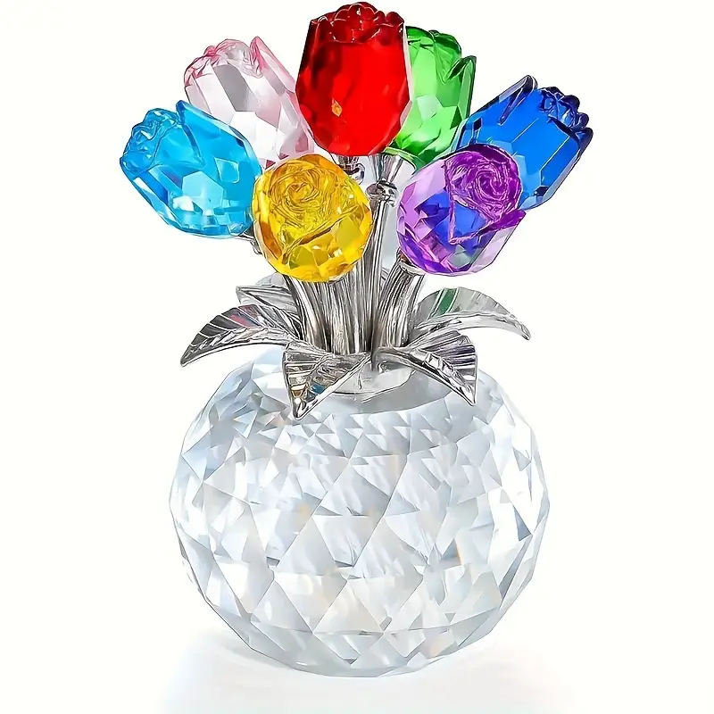 Colorful Crystal Rose Bouquet