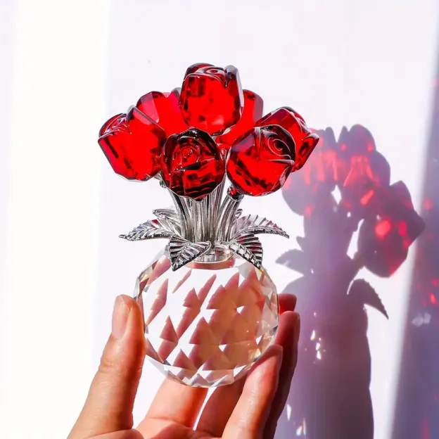 Colorful Crystal Rose Bouquet