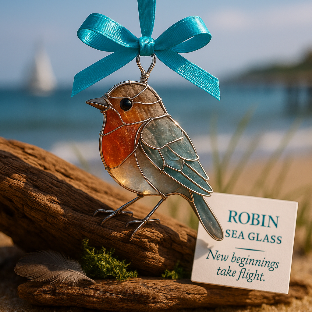 🔥LAST DAY 49% OFF -Handmade Sea Glass Bird Ornament