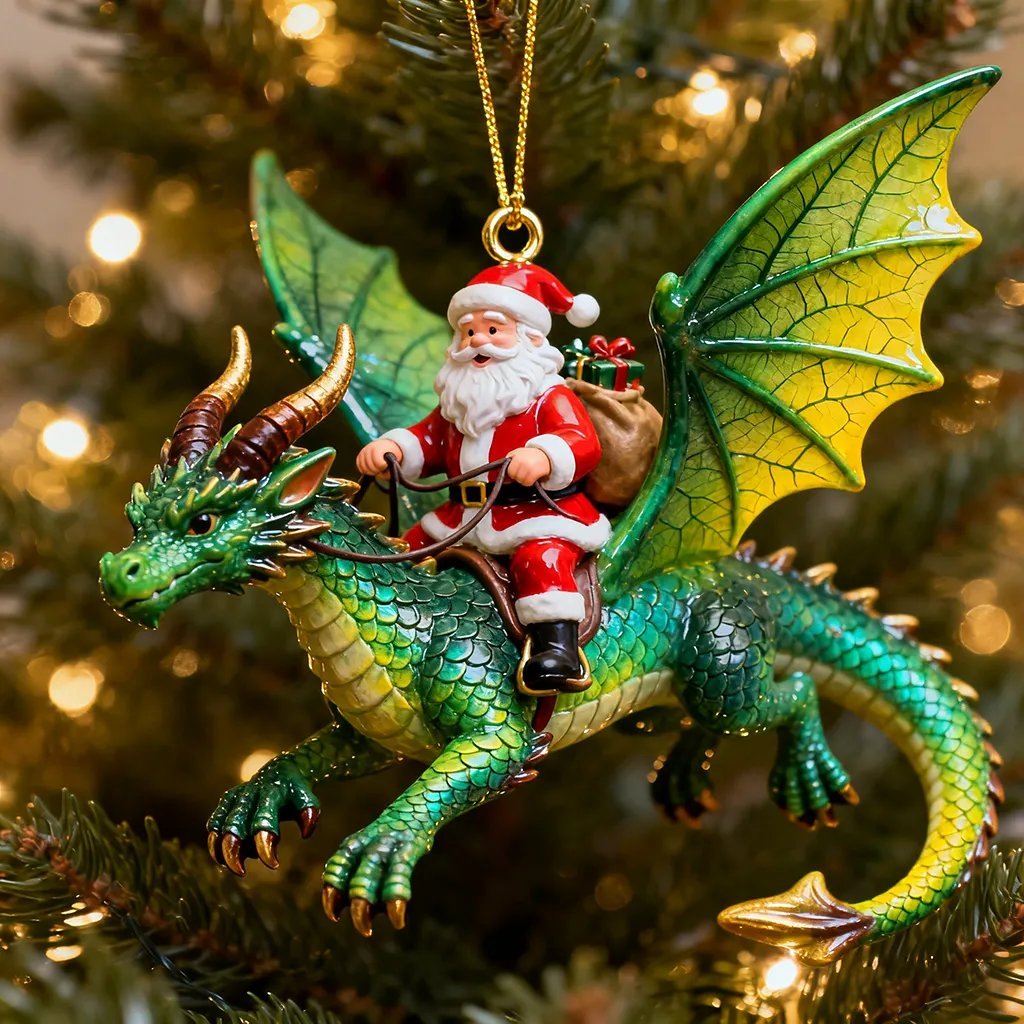 🔥HOT SALE - 49% OFF🔥🎄Santa’s Dragon Riders Ornament Collection