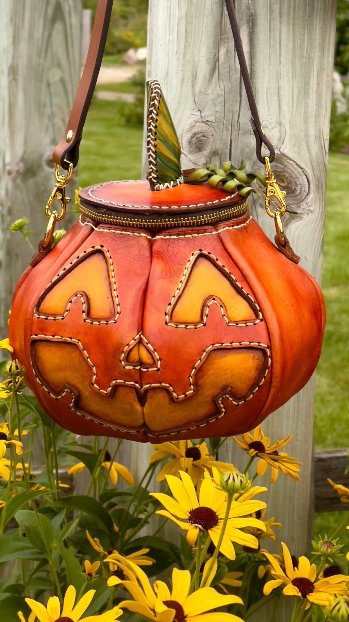 🔥HOT SALE - 49% OFF🔥-🎃The Great Purely handmade leather Pumpkin Bag