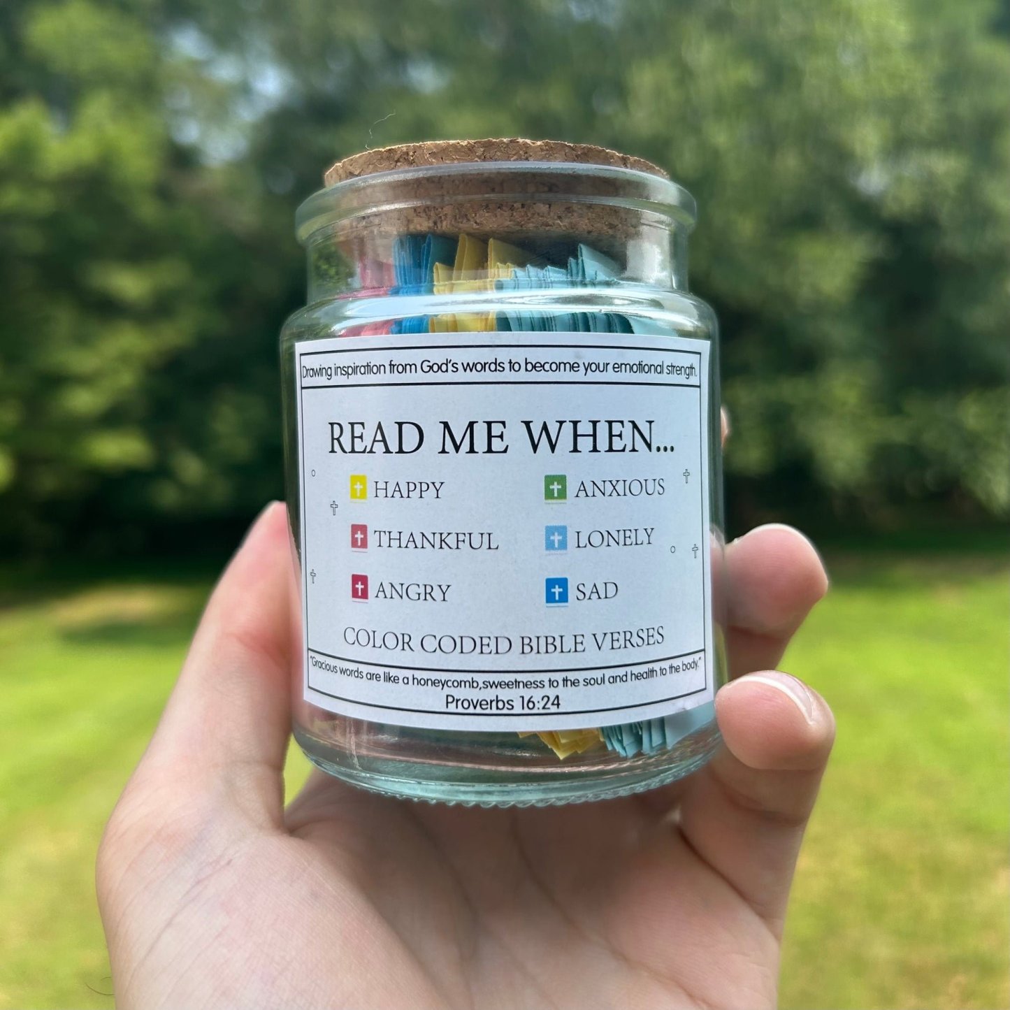 🔥HOT SALE - 49% OFF🔥 - ✝️Handmade Wooden Bible Verses Box - Daily Bible Verses (🎁 A Reminder of God's Words💖)