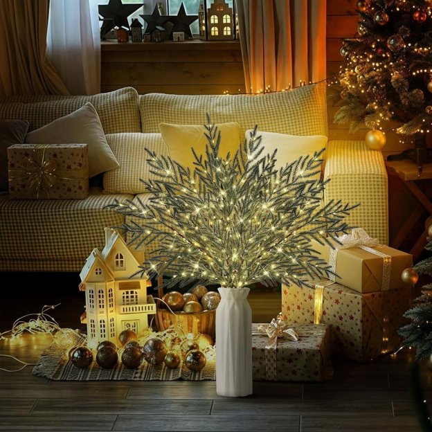 🔥HOT SALE - 49% OFF🔥-🎄 35" Christmas Lighted Norfolk Pine Branches