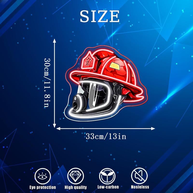 🧑‍🚒Firefighter Helmet Neon Sign🎁