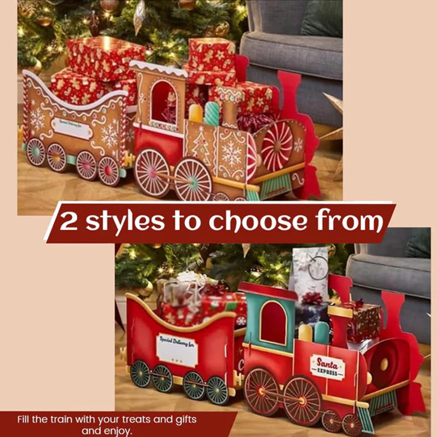 🔥HOT SALE - 49% OFF🔥-  Wooden Christmas Presents Trains