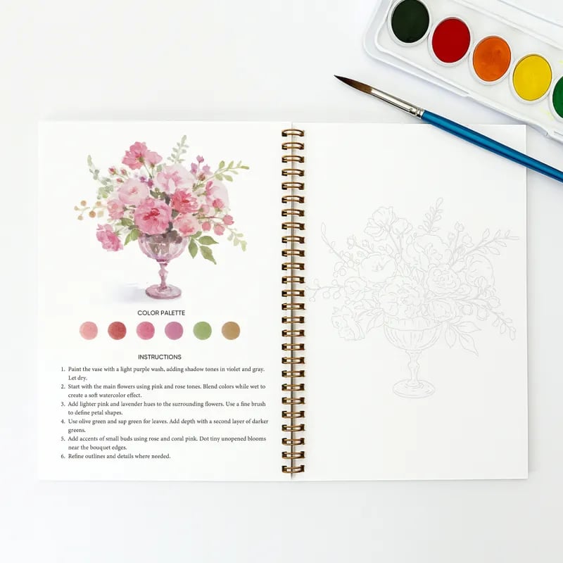 🔥HOT SALE - 49% OFF🔥Beginner-Friendly💕 Watercolor Workbook