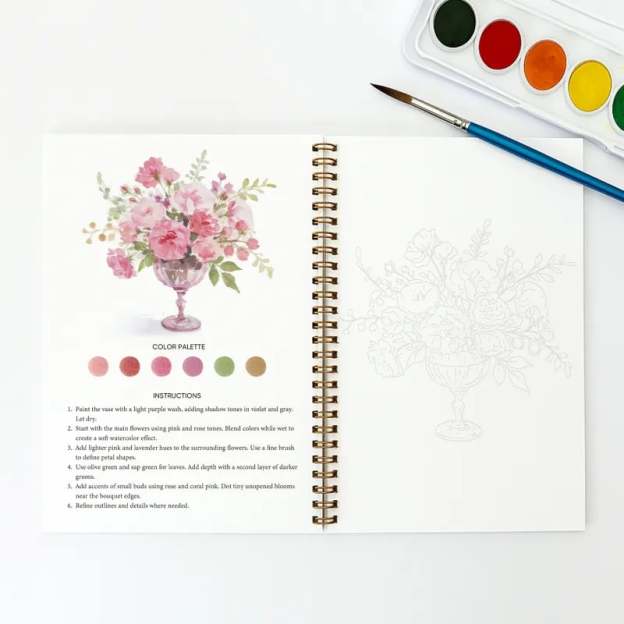 🔥HOT SALE - 49% OFF🔥Beginner-Friendly💕 Watercolor Workbook