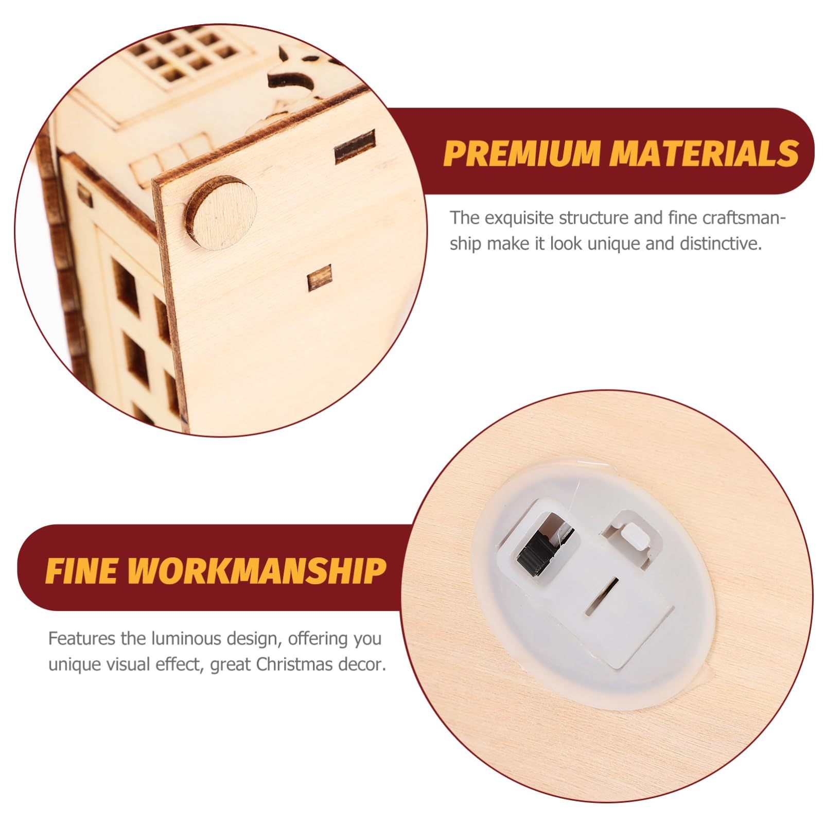 🔥HOT SALE - 49% OFF🔥 -🎄Light-Up Wooden Christmas Village Houses for Crafts