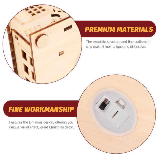 🔥HOT SALE - 49% OFF🔥 -🎄Light-Up Wooden Christmas Village Houses for Crafts