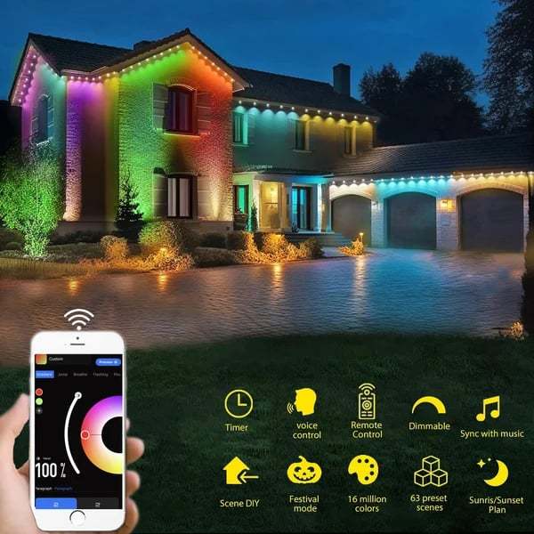 🔥HOT SALE - 49% OFF🔥- Smart Rainbow LED Permanent Outdoor Light - Smartlight 🎁