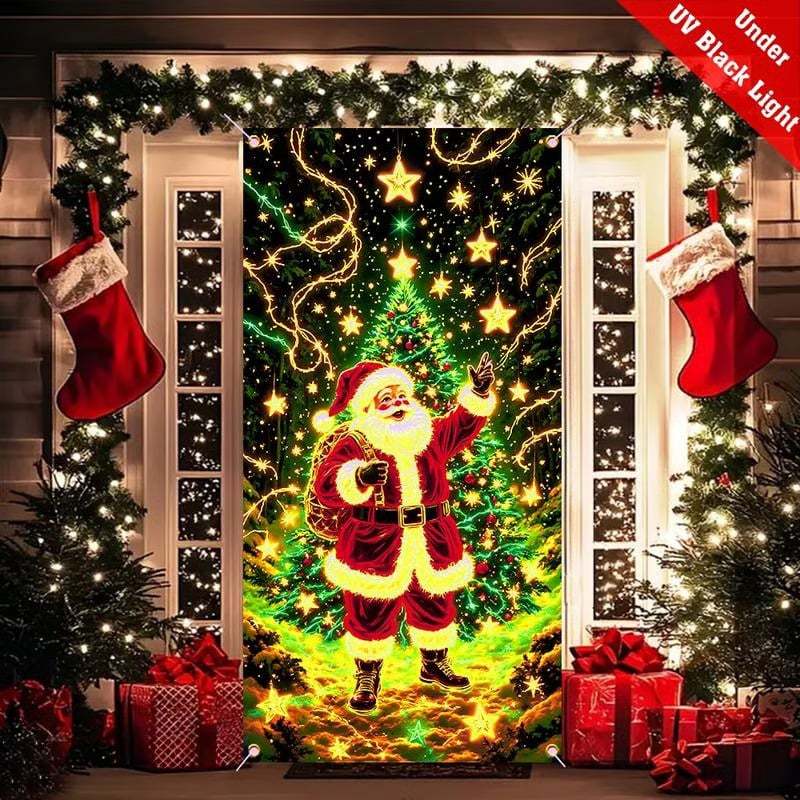 🏆Flash Sale⚡8K+ SOLD! Almost Gone-💥Fluorescent Christmas Door Cover Party Banner