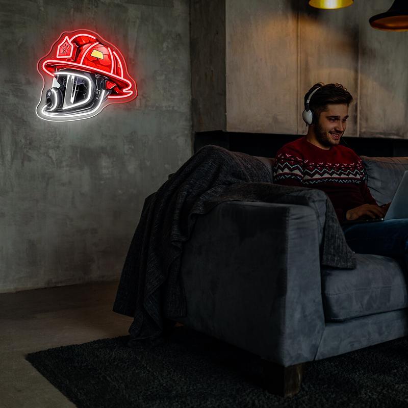 🧑‍🚒Firefighter Helmet Neon Sign🎁