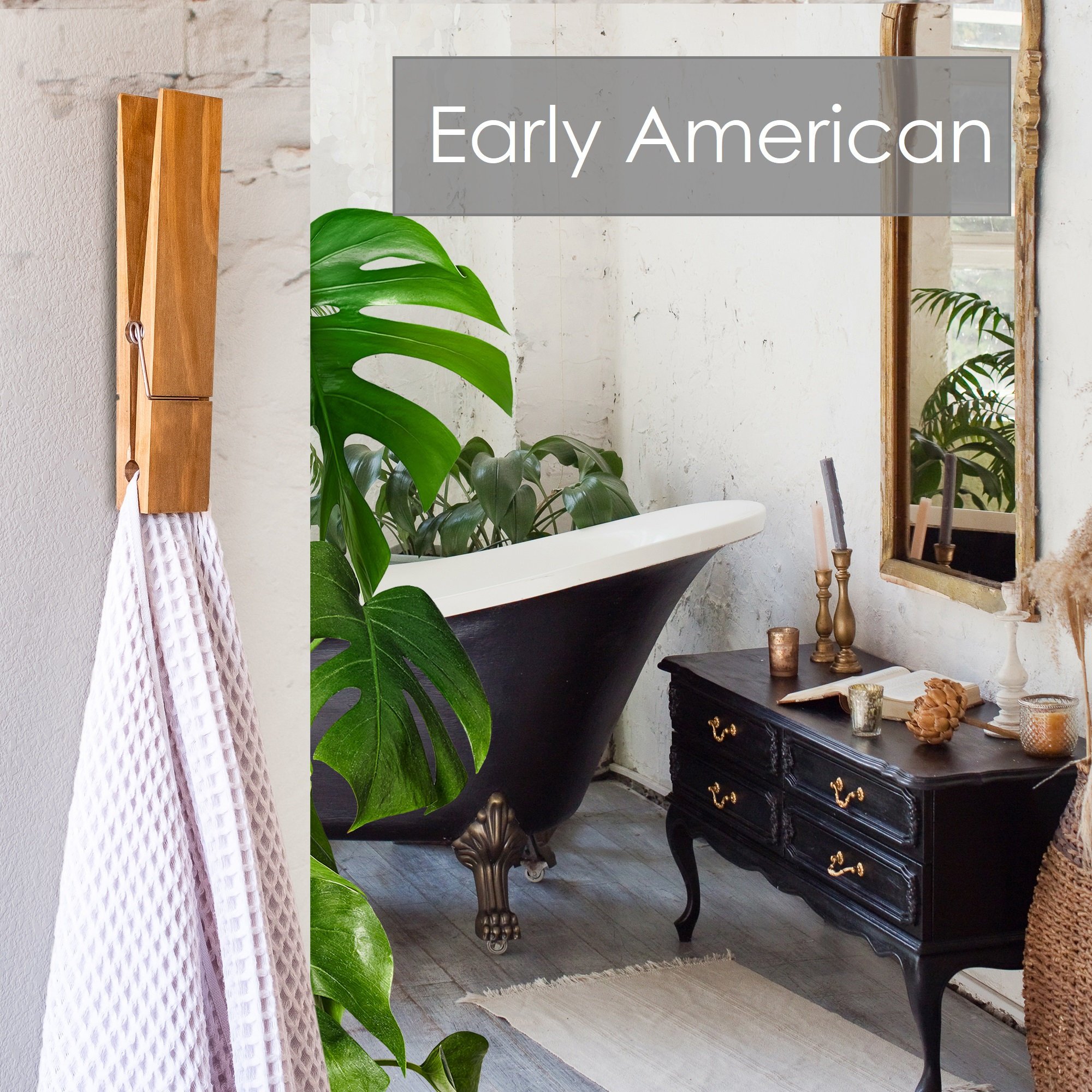 12" Clothespin Bathroom Towel Holder