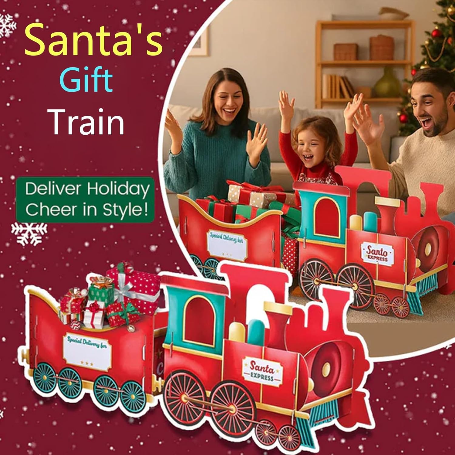 🔥HOT SALE - 49% OFF🔥-  Wooden Christmas Presents Trains