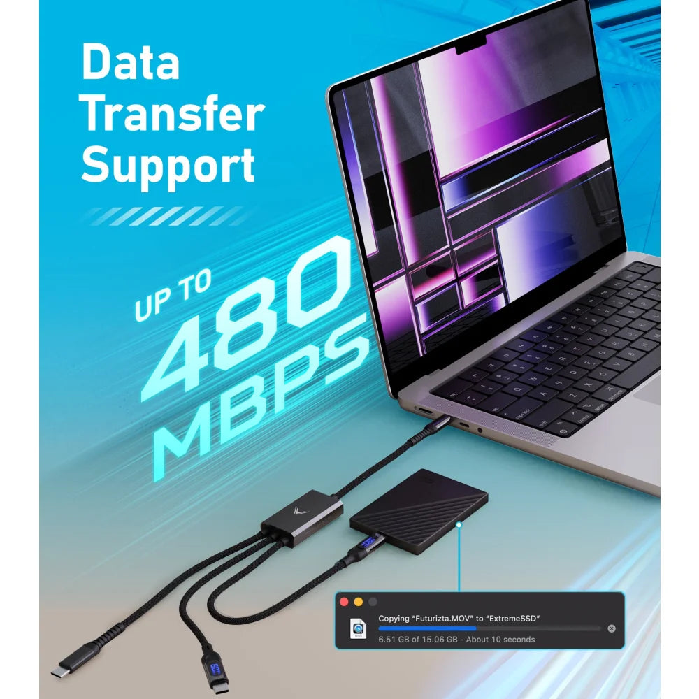 Hydra 100W Triple Type-C Multi Cable