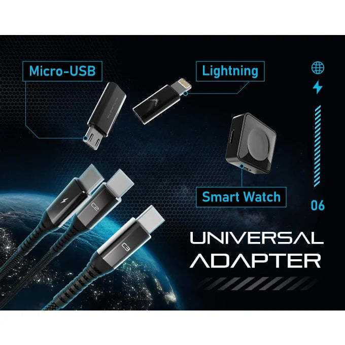 Hydra 100W Triple Type-C Multi Cable