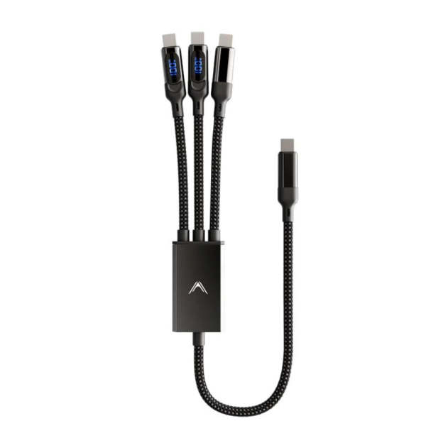 Hydra 100W Triple Type-C Multi Cable - LED 1.5m/5ft