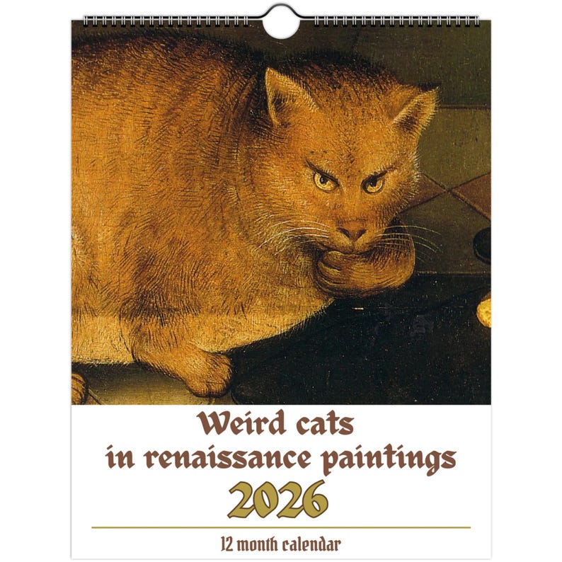 🔥HOT SALE - 49% OFF🔥- Weird cats in renaissance 2026 Wall Calendar