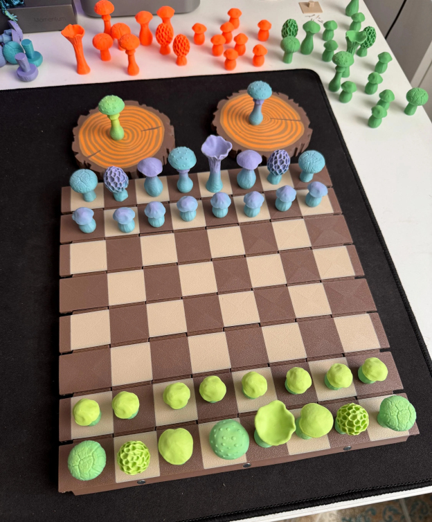 🍄 Magnetic Forest Mushrooms Chess ♟️