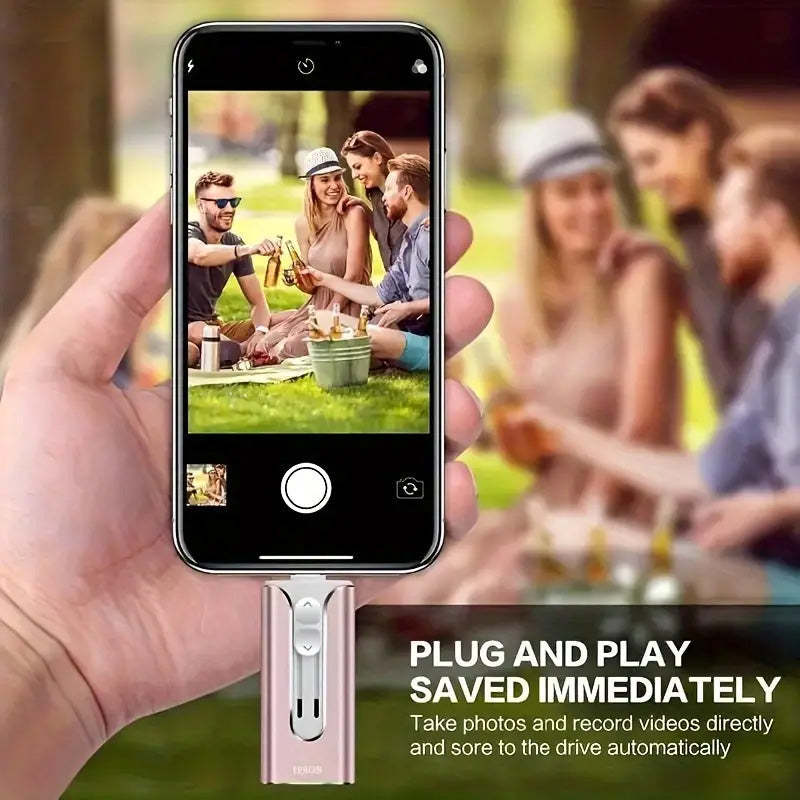 16GB~1TB Micro USB + 8 Pin + USB 3.0 4 in 1 Mobile Phone Computer U-Disk