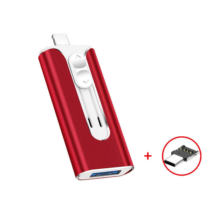 16GB~1TB Micro USB + 8 Pin + USB 3.0 4 in 1 Mobile Phone Computer U-Disk