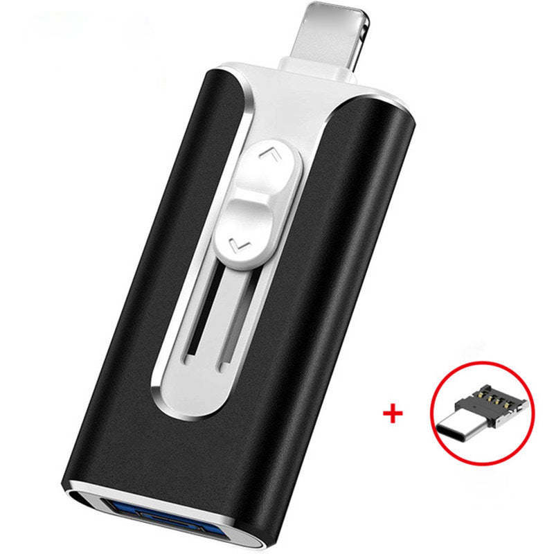16GB~1TB Micro USB + 8 Pin + USB 3.0 4 in 1 Mobile Phone Computer U-Disk