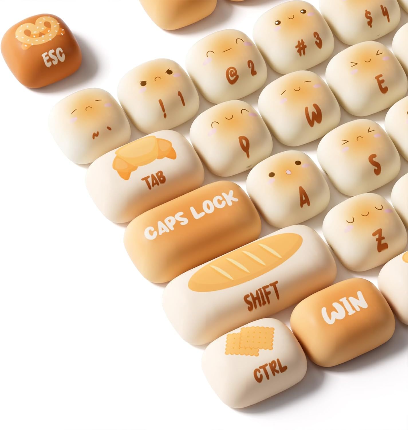 WonderBun Toasted Bread DIY Keycaps Limited Edition - DIYative