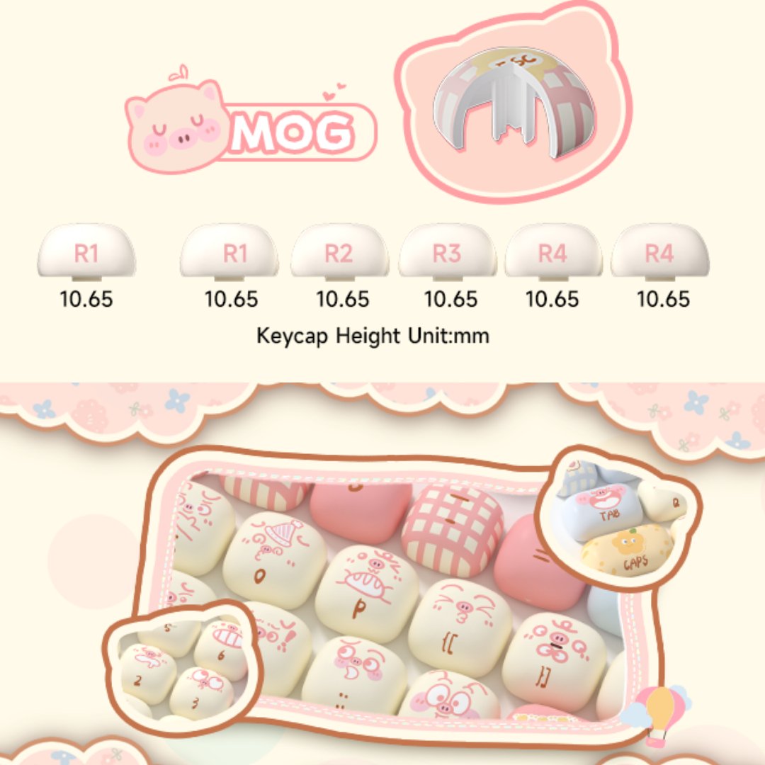 WonderBun Toasted Bread DIY Keycaps Limited Edition - DIYative