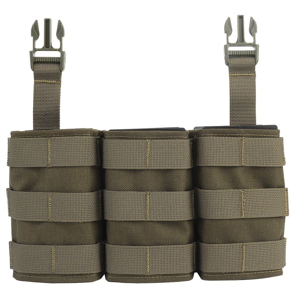 WOSPORT FAST 5.56 TRIPLE MAG POUCH (LONG) FRONT PANEL[WST-MG-F-22]
