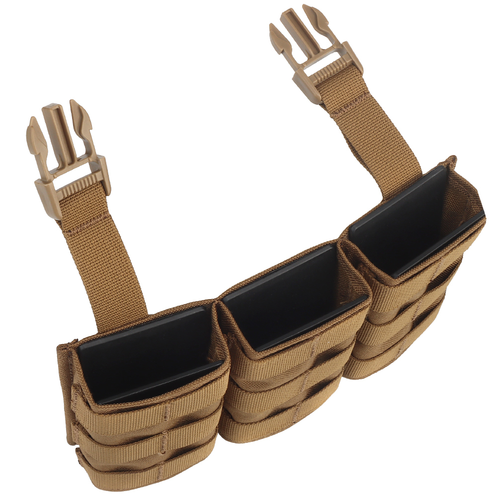 WOSPORT FAST 5.56 TRIPLE MAG POUCH (LONG) FRONT PANEL[WST-MG-F-22]