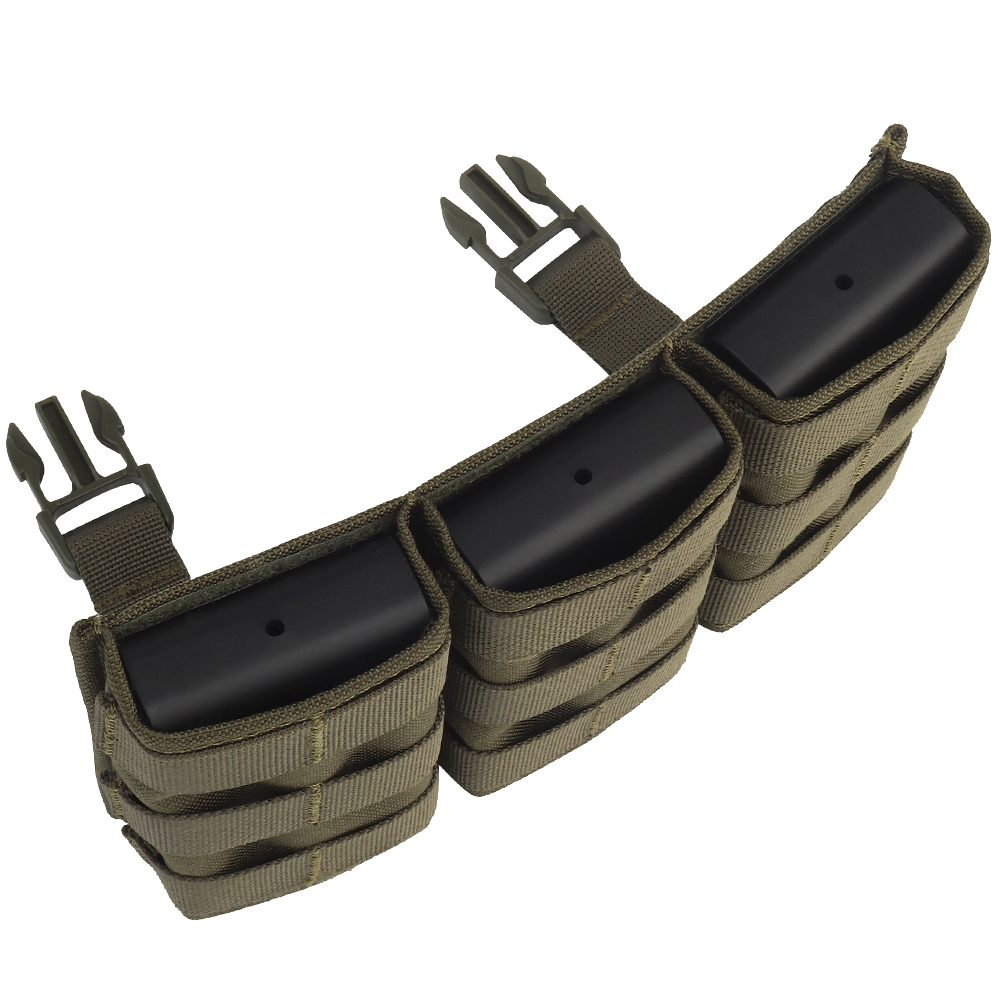WOSPORT FAST 5.56 TRIPLE MAG POUCH (LONG) FRONT PANEL[WST-MG-F-22]