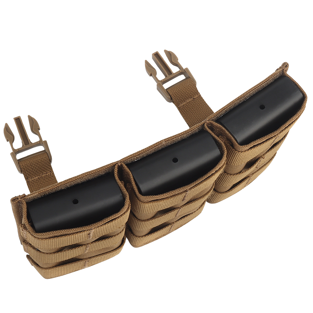 WOSPORT FAST 5.56 TRIPLE MAG POUCH (LONG) FRONT PANEL[WST-MG-F-22]