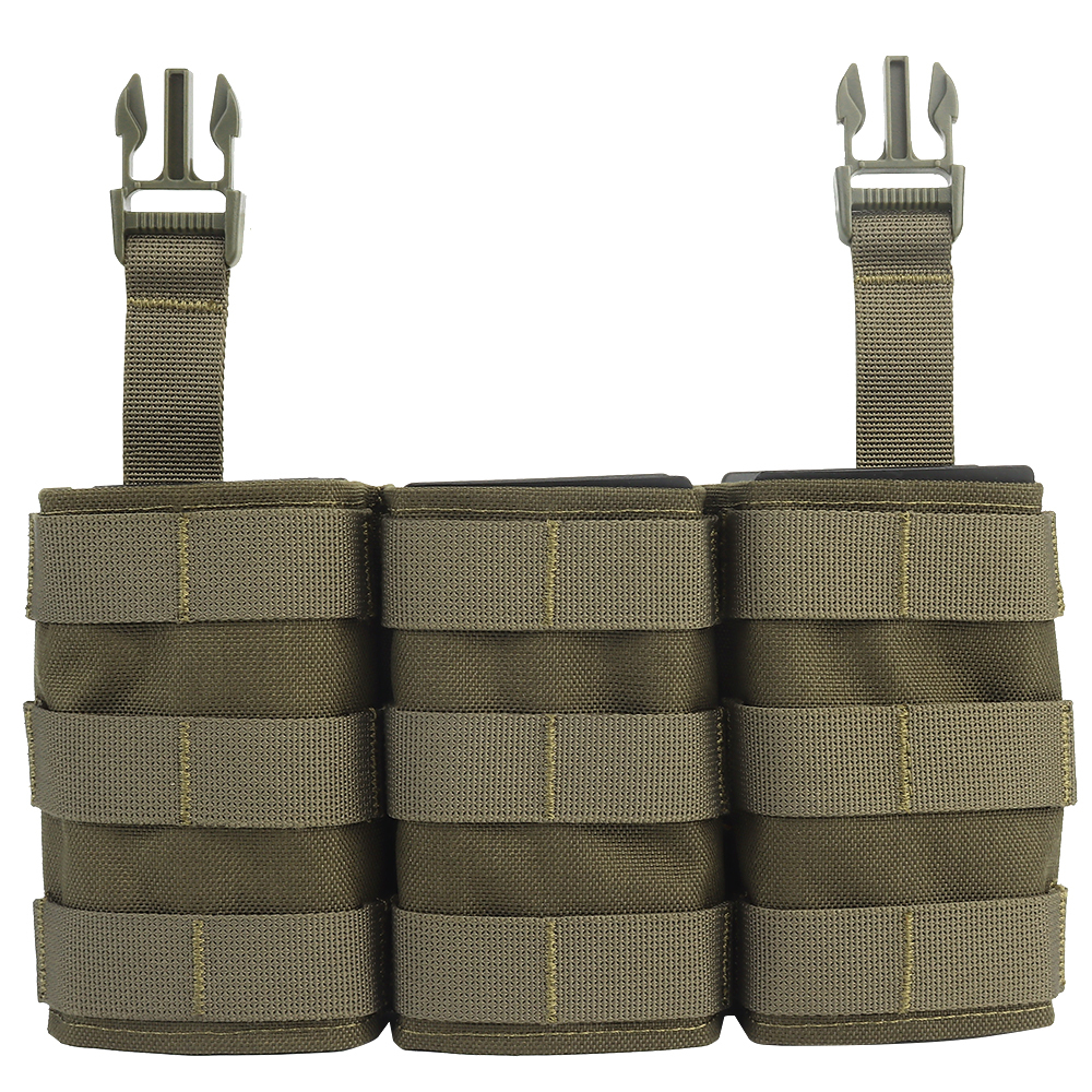 WOSPORT FAST 7.62 TRIPLE MAG POUCH (LONG) FRONT PANEL[WST-MG-F-24]