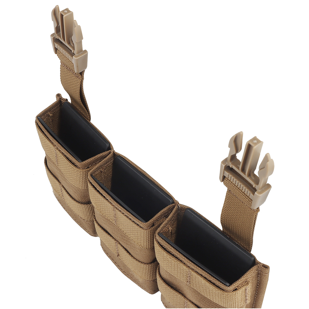 WOSPORT FAST 5.56 TRIPLE MAG POUCH (MEDIUM) FRONT PANEL[WST-MG-F-21]