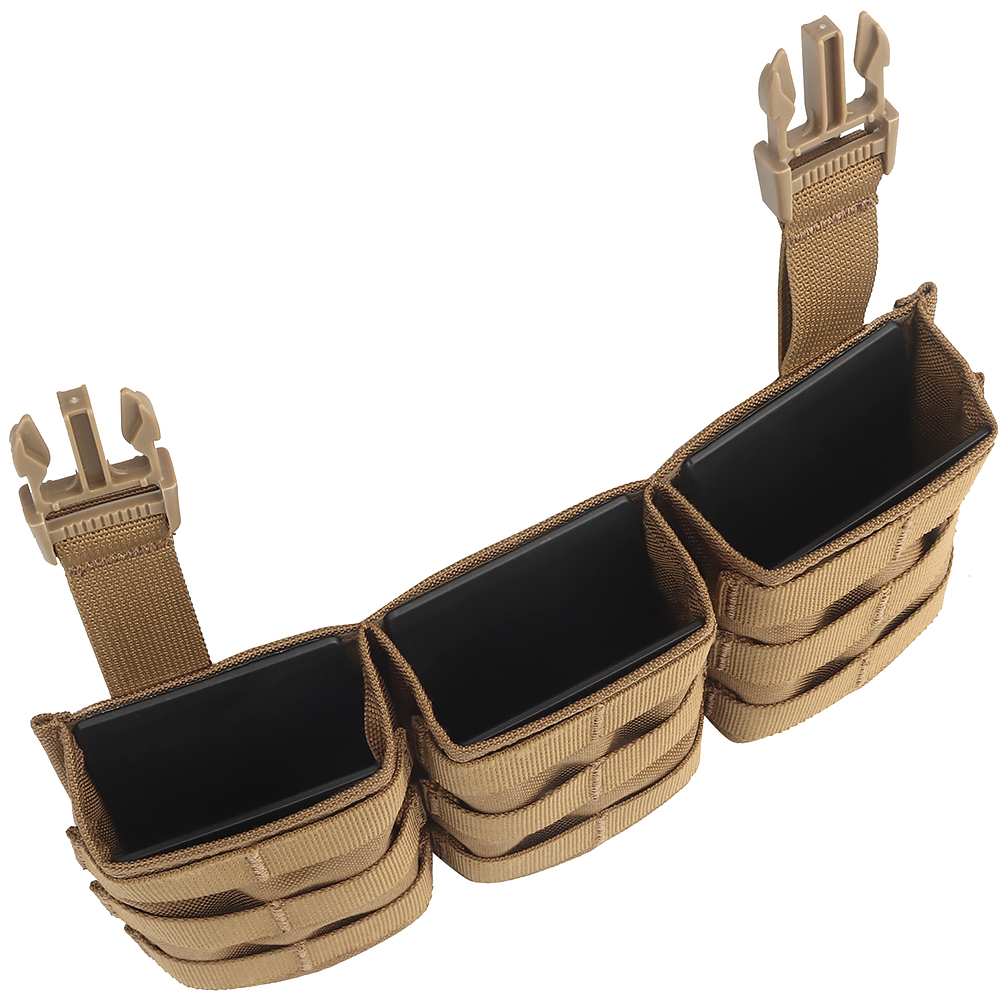 WOSPORT FAST 7.62 TRIPLE MAG POUCH (LONG) FRONT PANEL[WST-MG-F-24]