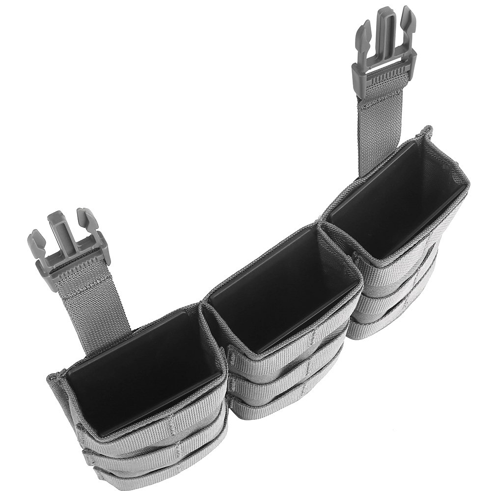 WOSPORT FAST 7.62 TRIPLE MAG POUCH (LONG) FRONT PANEL[WST-MG-F-24]