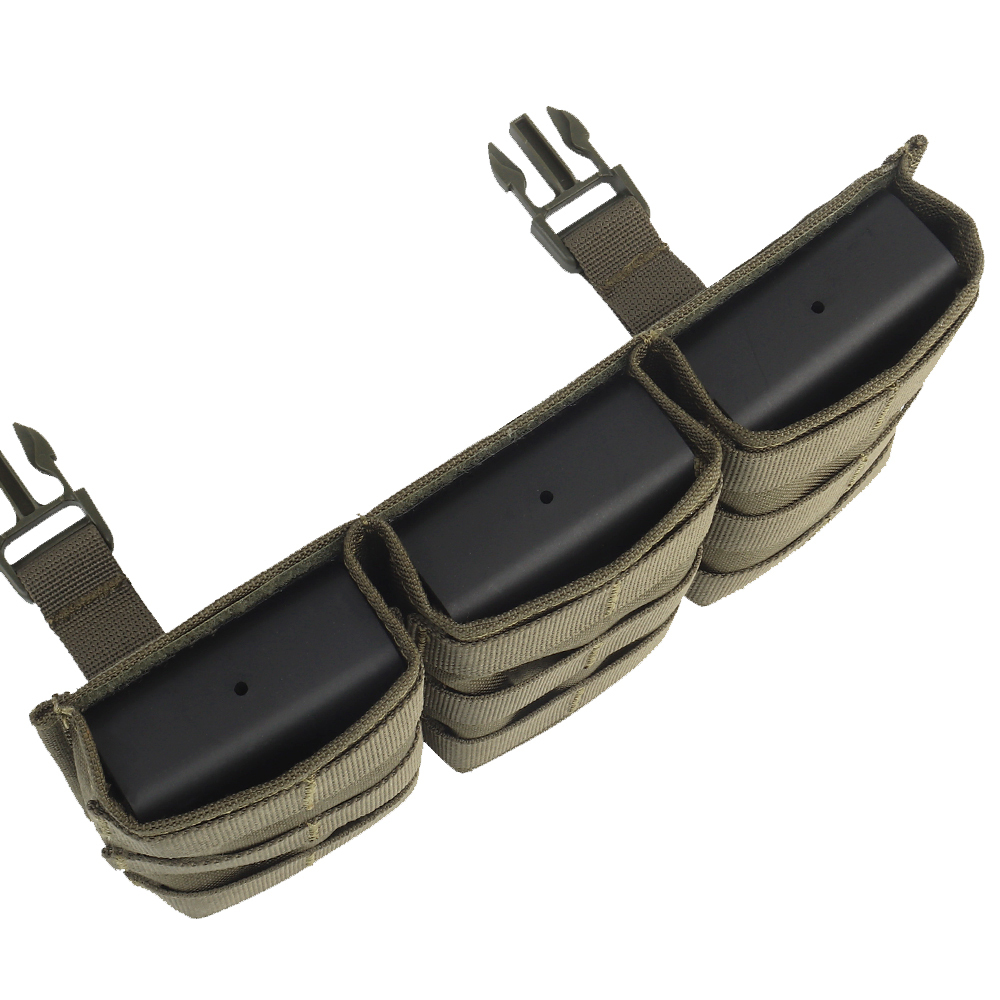 WOSPORT FAST 7.62 TRIPLE MAG POUCH (LONG) FRONT PANEL[WST-MG-F-24]