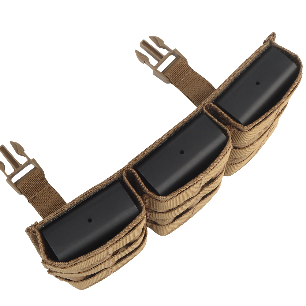 WOSPORT FAST 7.62 TRIPLE MAG POUCH (LONG) FRONT PANEL[WST-MG-F-24]