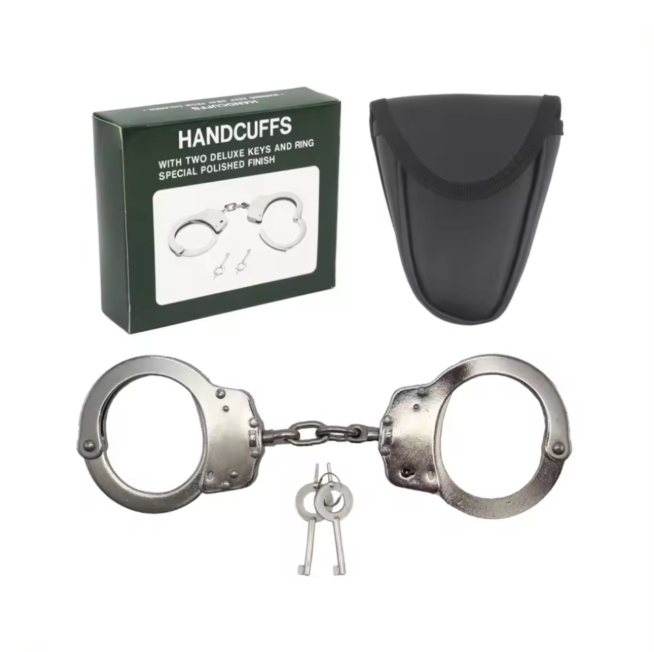 KL CARBON STEEL HANDCUFFS SET