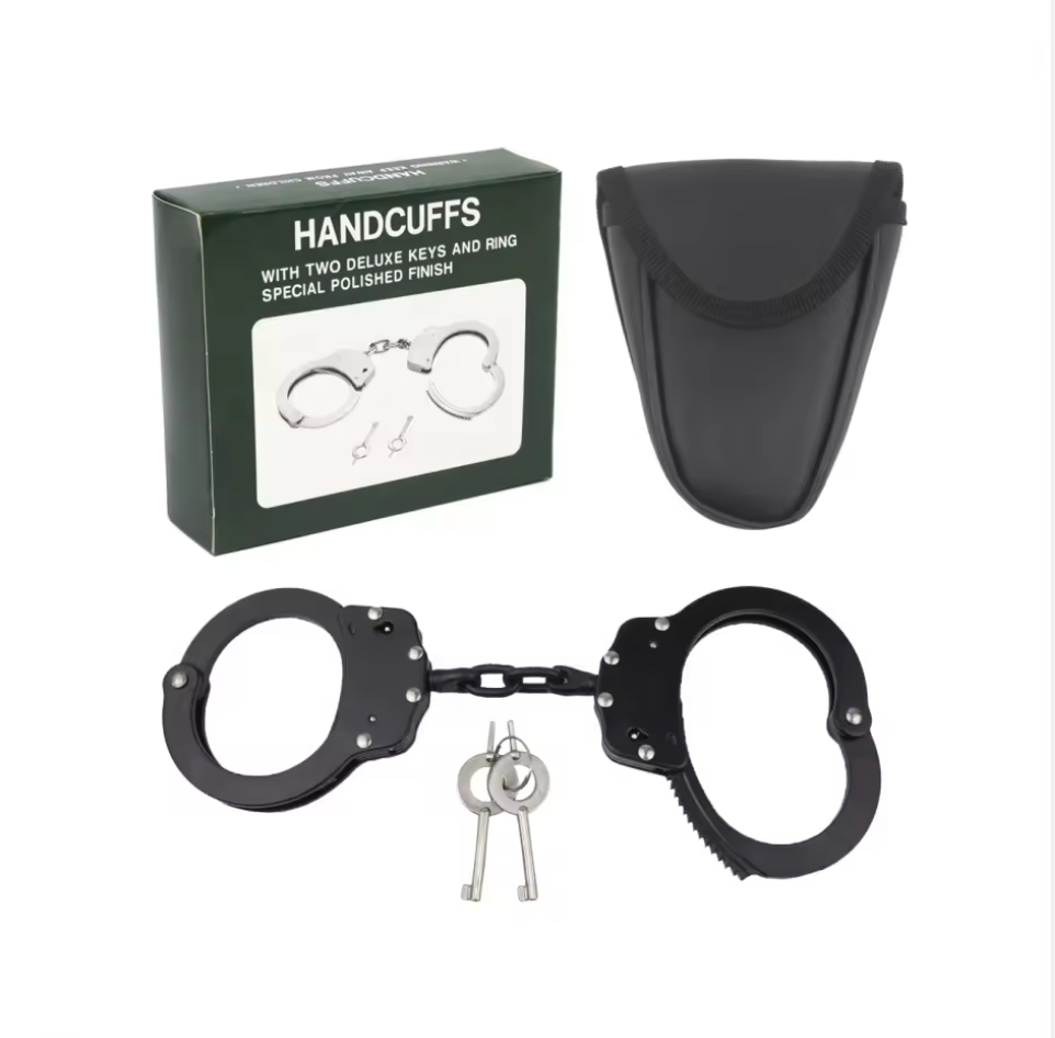 KL CARBON STEEL HANDCUFFS SET