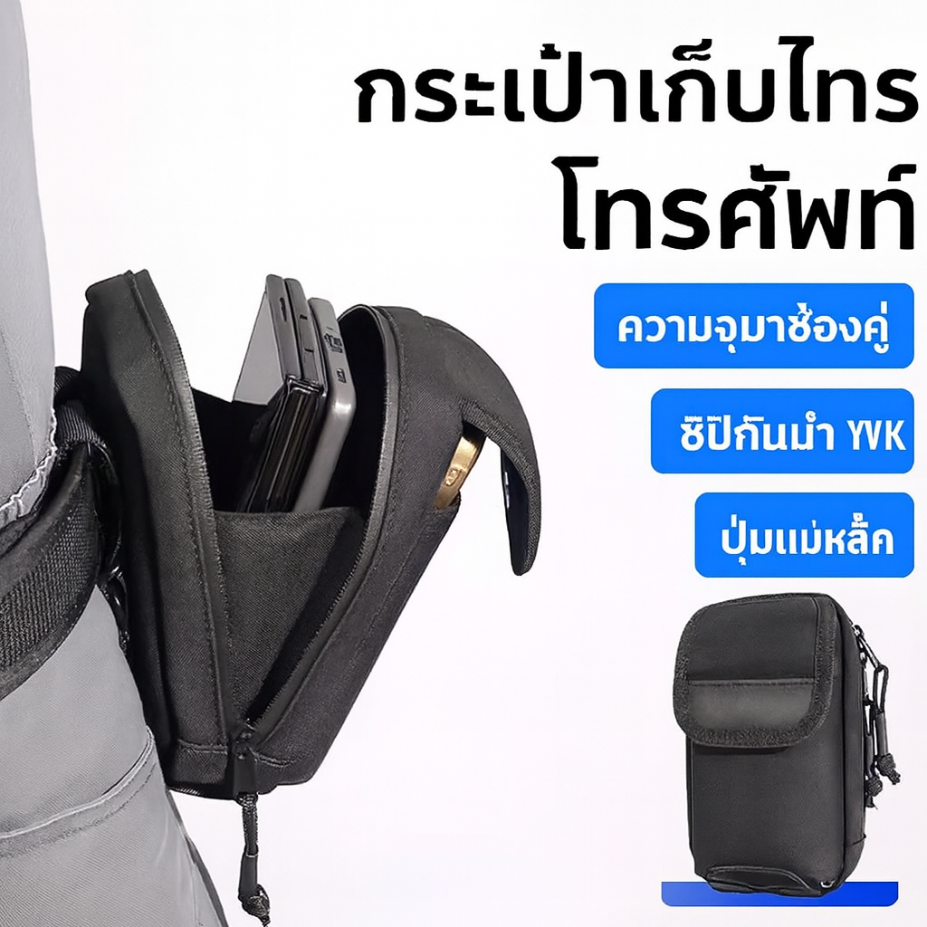 LONG LIN JIA DOUBLE-LAYER MOBILE PHONE BAG PRO [LLJ-NLSJB-N]