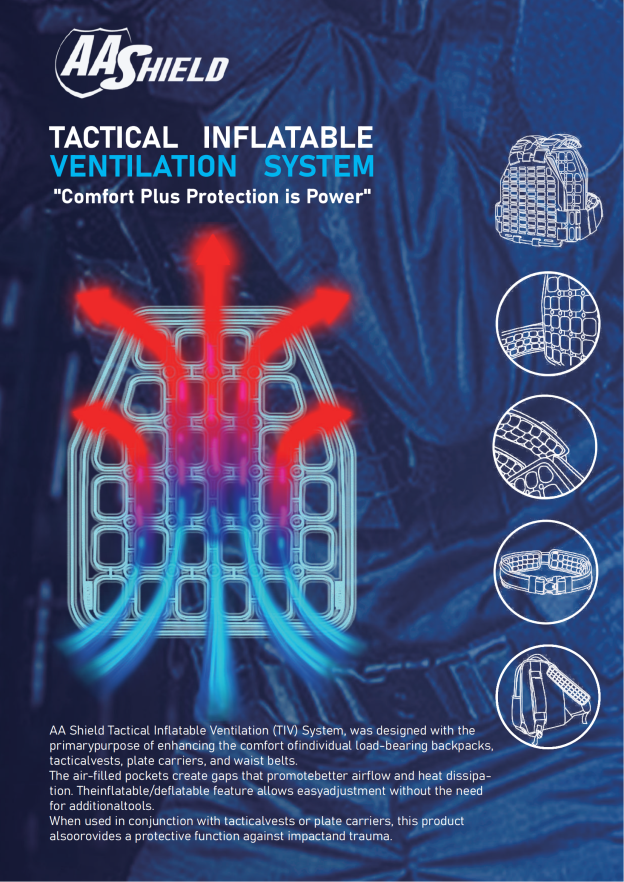 AA SHIELD TACTICAL INFLATABLE VENTILATION (TIV) SYSTEM CHEST