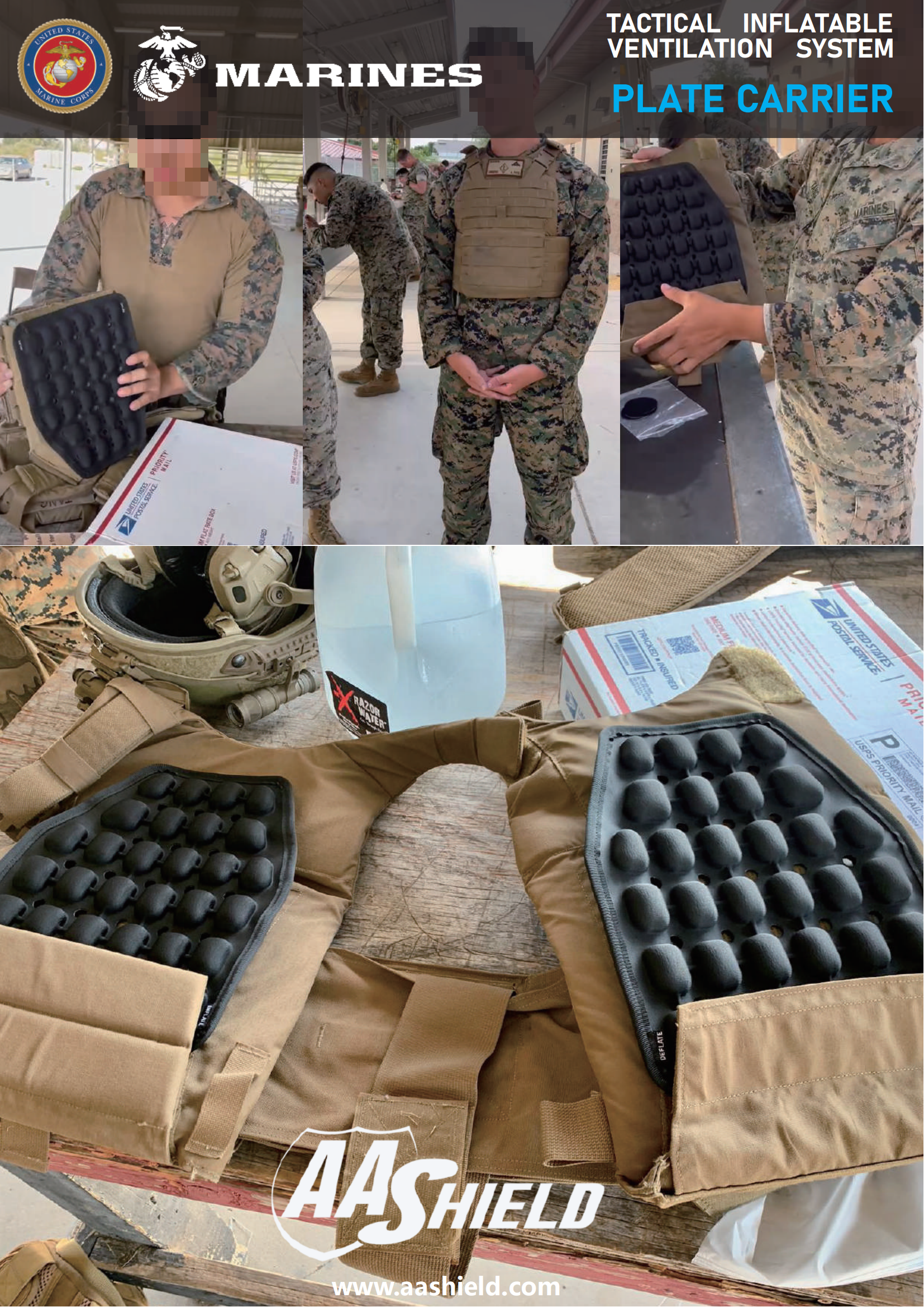 AA SHIELD TACTICAL INFLATABLE VENTILATION (TIV) SYSTEM CHEST